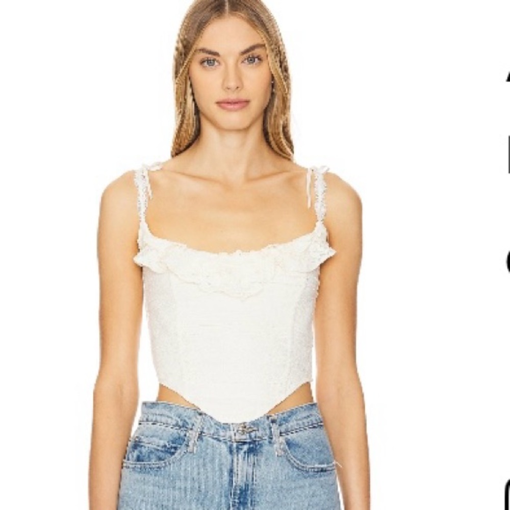 MAJORELLE Ivory Lace Camisole L nwt